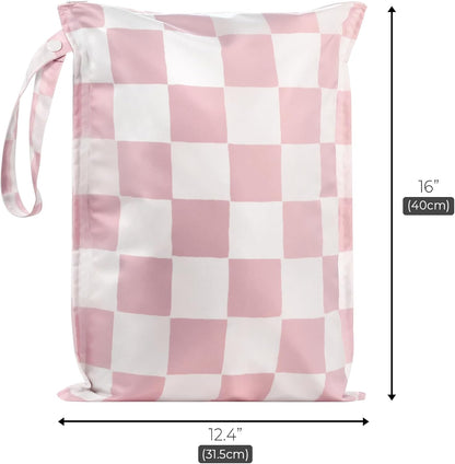 RelaxScene Wet Dry Bags Water Resistant - Reusable Waterproof Wet Dry Bag for Swimsuits & Baby Clothes - Leakproof Storage Pouch Bag for Travel & Baby Diaper - Travel Laundry Daycare Bags