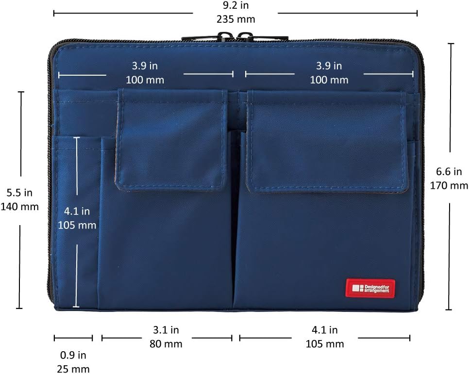 LIHITLAB Laptop Sleeve with Storage Pockets (Bag-in-Bag), 10 x 13.8 Inches, Black (A7554-24)