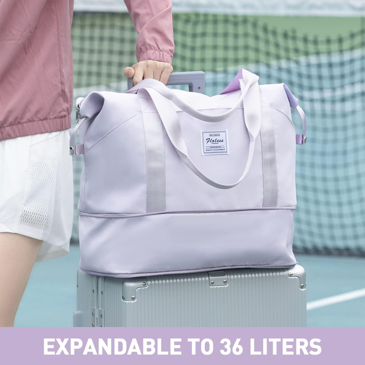 Travel Duffel Bag, Sports Tote Gym Bag, Shoulder Weekender Overnight Bag for Women - Colors B