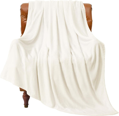 Fleece Blanket Soft Plush Throw for Couch Black 50"x60" - Colors A