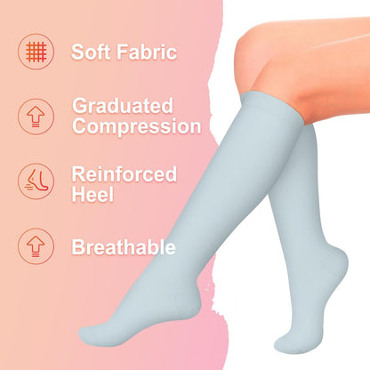4 Pairs Compression Socks for Women Circulation-Best Support for Nurses,Running,Athletic,Travel