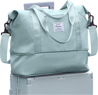 Travel Duffel Bag, Sports Tote Gym Bag, Shoulder Weekender Overnight Bag for Women - Colors B