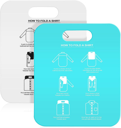 2Pcs Shirt Folder Boards, Plastic Clothes Folding Boards T Shirt Organizer Clothes Sweaters Folding Tools for Home, Travel, Retail Stores (Adults Size)
