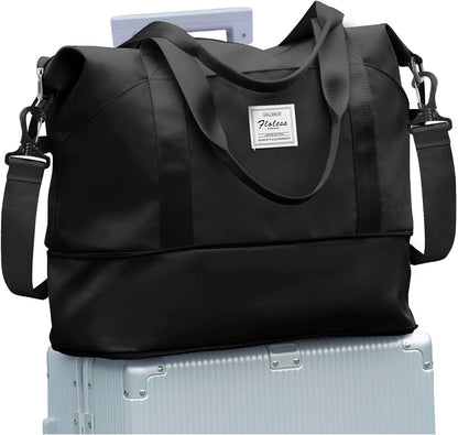 Travel Duffel Bag, Sports Tote Gym Bag, Shoulder Weekender Overnight Bag for Women - Colors B