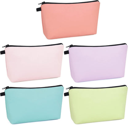 MAGEFY Small Makeup Bag, Portable Travel Cosmetic Bag Zipper Pouch Waterproof Makeup Pouch Multifunctional Small Bag for Women (1 pack, dark blue flower 0179)
