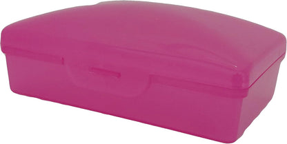 American Comb Travel Soap Box with lid - Clear White - Perfect for Traveling, Gym, or Storage. Made in The USA.