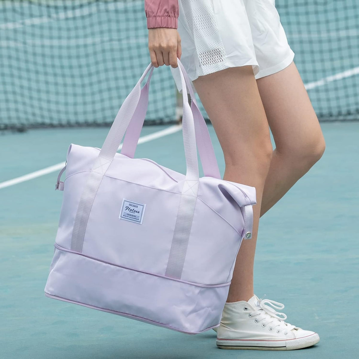 Travel Duffel Bag, Sports Tote Gym Bag, Shoulder Weekender Overnight Bag for Women - Colors B