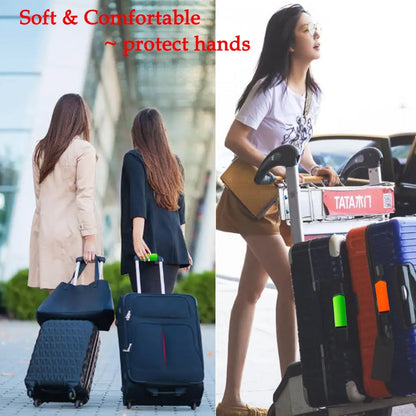 Hibate 5pcs Neoprene Luggage Handle Wrap for Suitcase Identifier Luggage Makers Covers Wraps Travel Accessories - Fluorescent Green