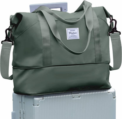 Travel Duffel Bag, Sports Tote Gym Bag, Shoulder Weekender Overnight Bag for Women - Colors A