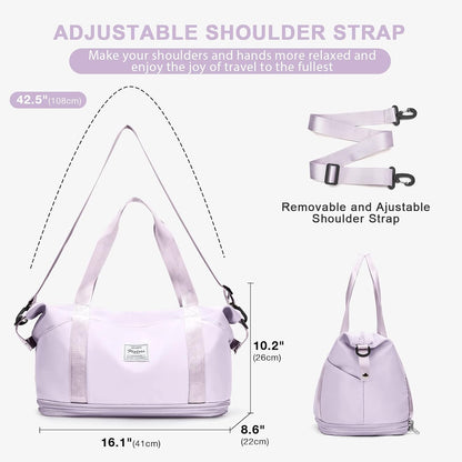 Travel Duffel Bag, Sports Tote Gym Bag, Shoulder Weekender Overnight Bag for Women - Colors A