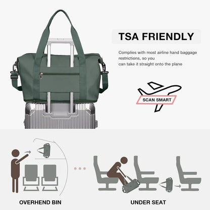 Travel Duffel Bag, Sports Tote Gym Bag, Shoulder Weekender Overnight Bag for Women - Colors A