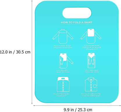 2Pcs Shirt Folder Boards, Plastic Clothes Folding Boards T Shirt Organizer Clothes Sweaters Folding Tools for Home, Travel, Retail Stores (Adults Size)