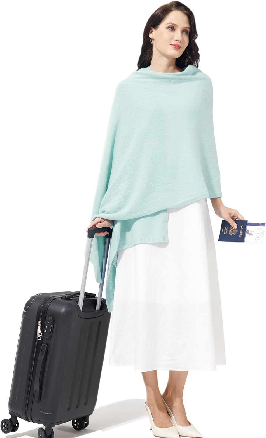Soft Cashmere Blend Wrap Chic Scarf Stole for Women Wayfarer Travel Extra Large 87"x28" - Colors B