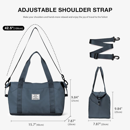 Travel Duffel Bag, Sports Tote Gym Bag, Shoulder Weekender Overnight Bag for Women - Colors B