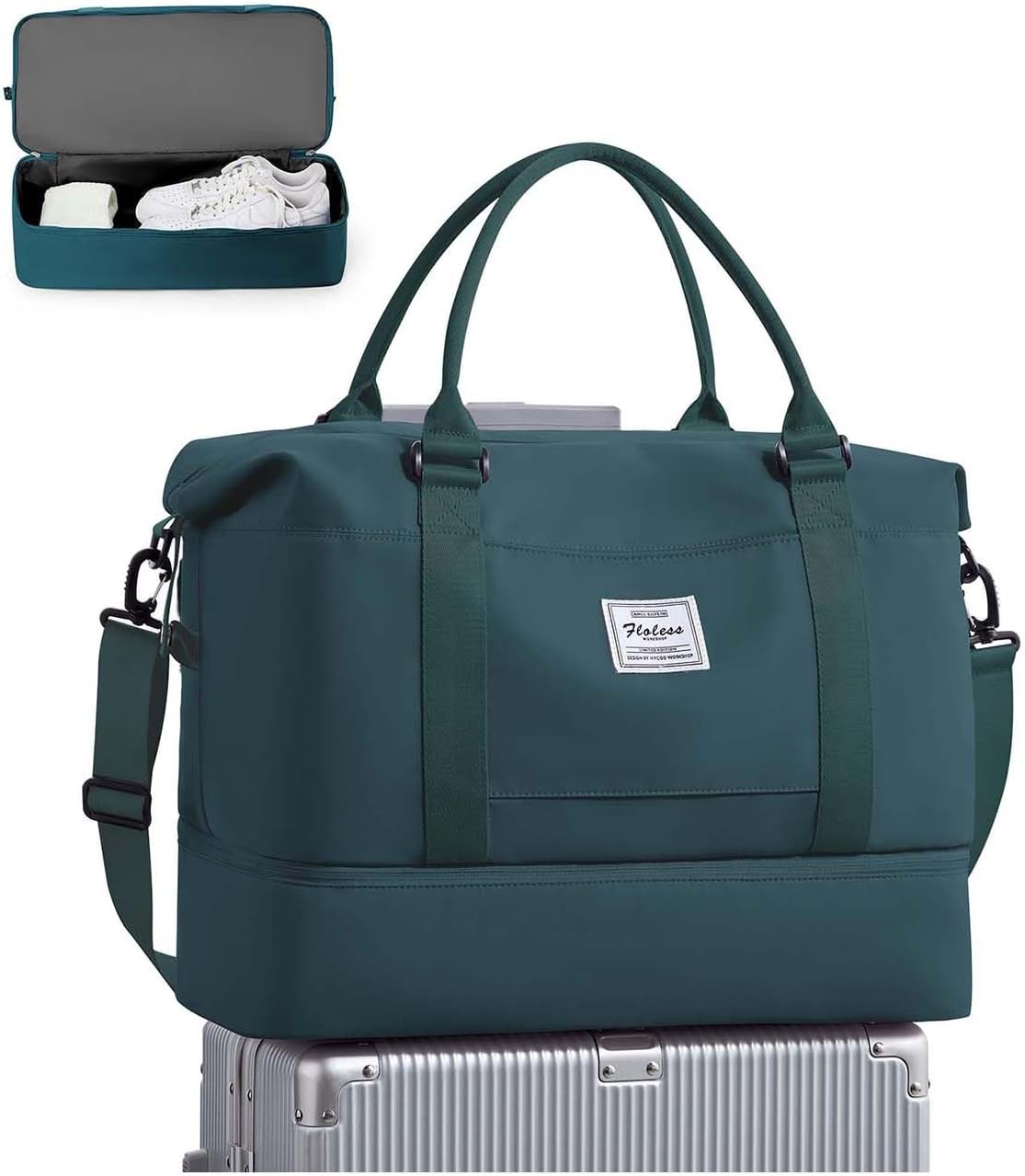 Travel Duffel Bag, Sports Tote Gym Bag, Shoulder Weekender Overnight Bag for Women - Colors A