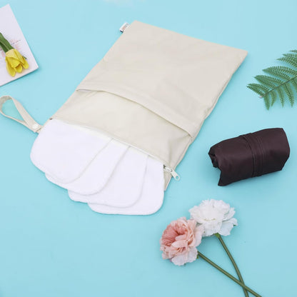 ALVA ALVABABY 3pcs Baby Cloth Diaper Wet/Dry Bags|Waterproof Reusable with Two Pockets|Travel, Beach, Pool, Daycare, Soiled Baby Items,Yoga,Gym Bag for Swimsuits or Wet Clothes 3L-ZM09 - Colors A