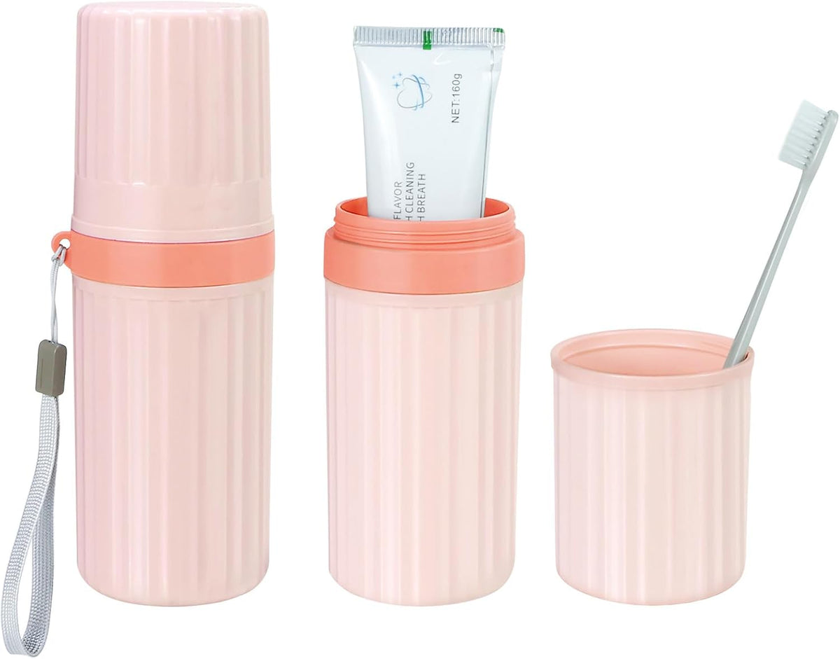 Mulbozy 4 Packs Portable Travel Toothbrush Case, Breathable Plastic Toothbrush Holder for Home, Travel, Business, Camping, School