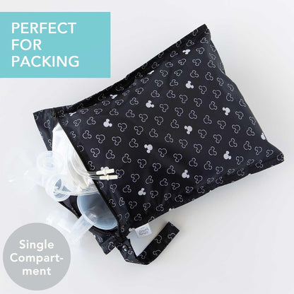 Bumkins Waterproof Wet Bag for Baby, Travel, Swim Suit, Cloth Diapers, Pump Parts, Pool, Beach, Gym Clothes, Toiletry, Hook to Stroller, Daycare, Zipper Reusable Wetdry Packing Pouch, Jungle