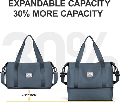 Travel Duffel Bag, Sports Tote Gym Bag, Shoulder Weekender Overnight Bag for Women - Colors B