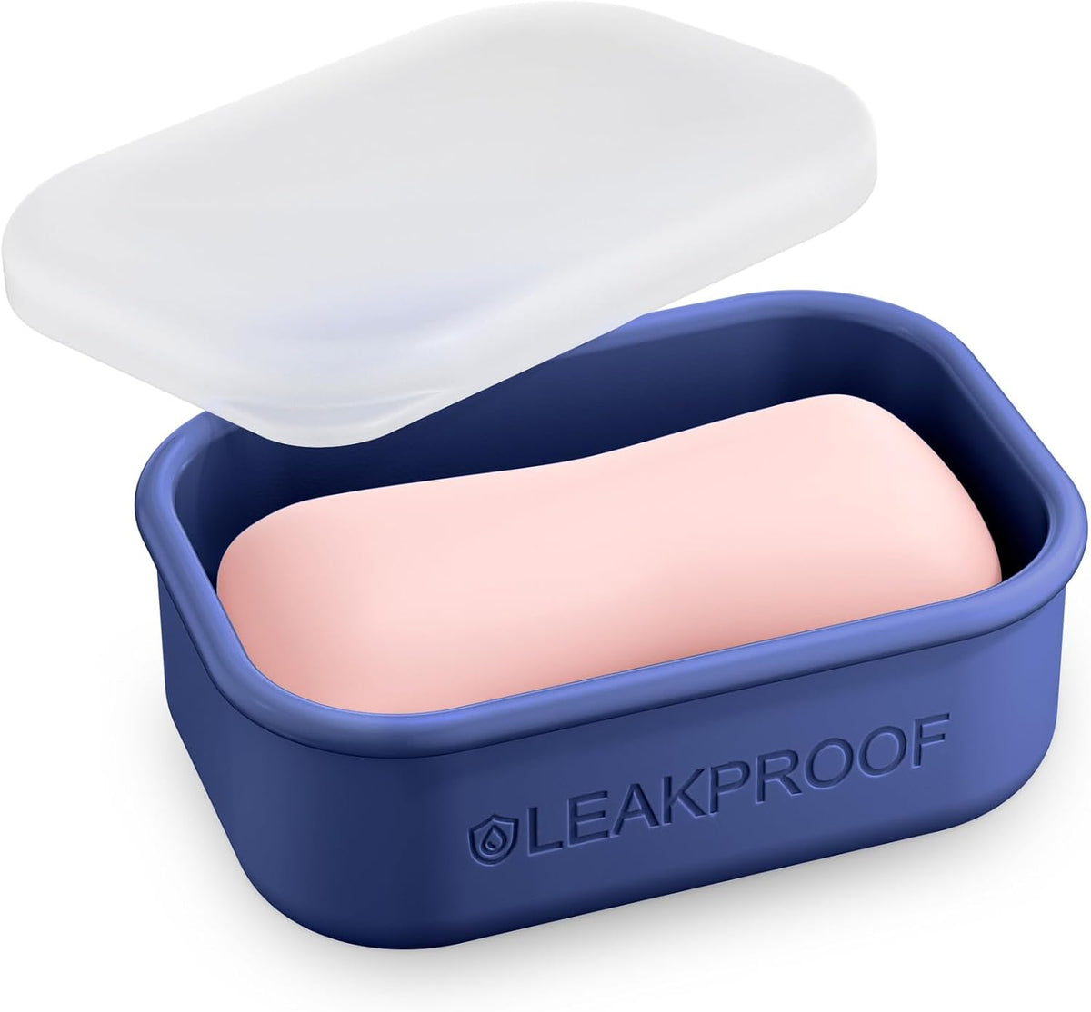 Quatish Compact Leakproof Travel Soap Case, Silicone Soap Box with Draining Layer, Enhanced Soap Container, Suitable for Camping, Gym, Bathroom, Outdoor Essentials, Green
