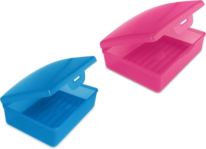 American Comb Travel Soap Box with lid - Clear White - Perfect for Traveling, Gym, or Storage. Made in The USA.