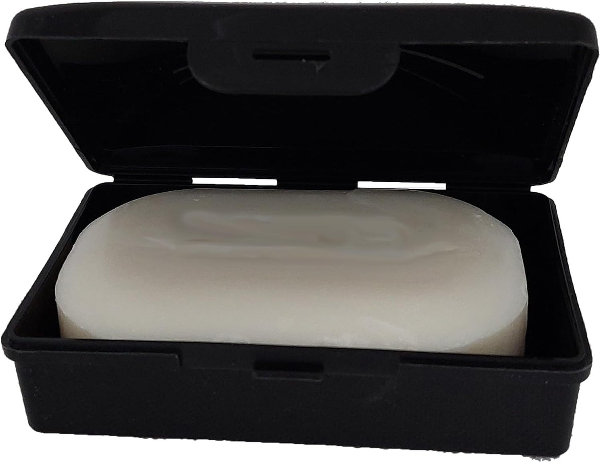 American Comb Travel Soap Box with lid - Clear White - Perfect for Traveling, Gym, or Storage. Made in The USA.