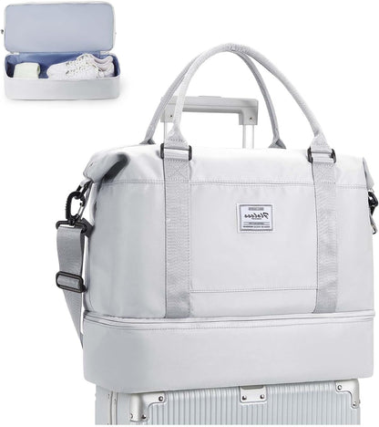 Travel Duffel Bag, Sports Tote Gym Bag, Shoulder Weekender Overnight Bag for Women - Colors B