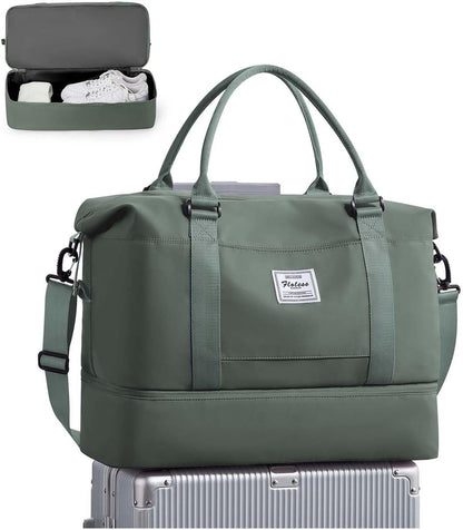 Travel Duffel Bag, Sports Tote Gym Bag, Shoulder Weekender Overnight Bag for Women - Colors B