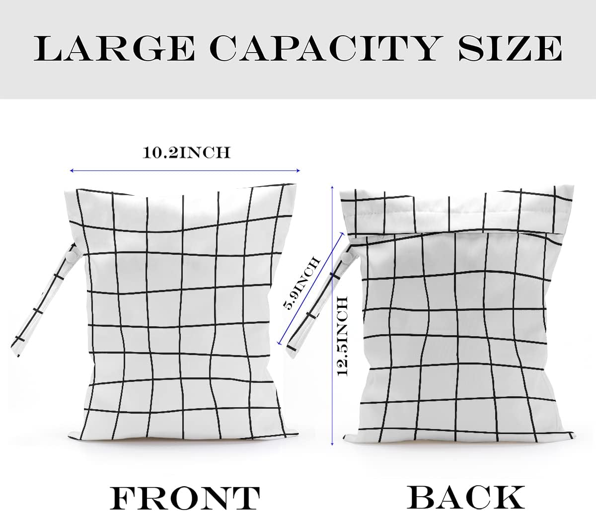 Wet Bag Wet Dry Bag for Swimsuit Travel Beach Pool Stroller Diapers Dirty Yoga Gym Clothes Waterproof Reusable