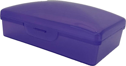 American Comb Travel Soap Box with lid - Clear White - Perfect for Traveling, Gym, or Storage. Made in The USA.