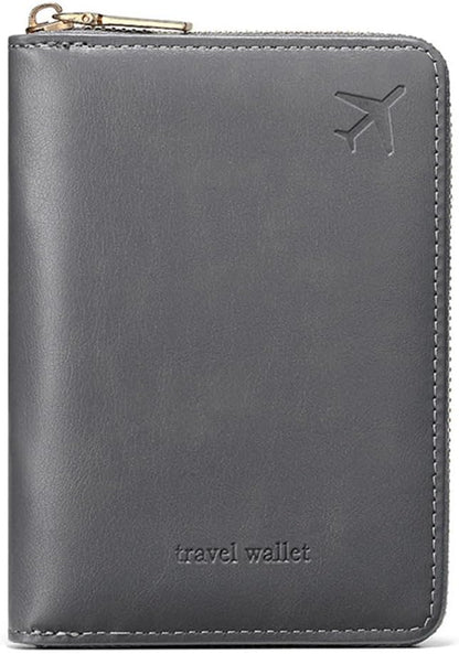 Family Passport Holder for Travel Women and Men RFID Passport Holder with Zipper Passport Case Passport cover Passport Wallet Travel Essentials and Accessories(Family,Pink)