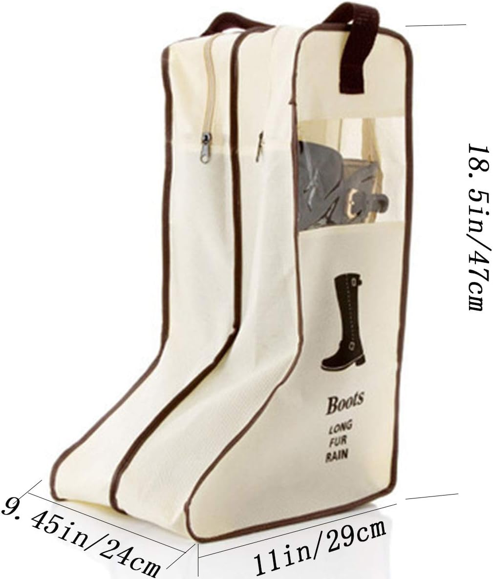 Portable Tall Boots Storage Bags|2 Packs Dust-proof Tall Boot Carry Bag for Travel and Daily Use