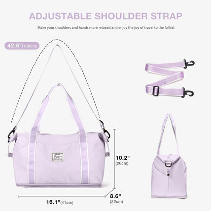 Travel Duffel Bag, Sports Tote Gym Bag, Shoulder Weekender Overnight Bag for Women - Colors A
