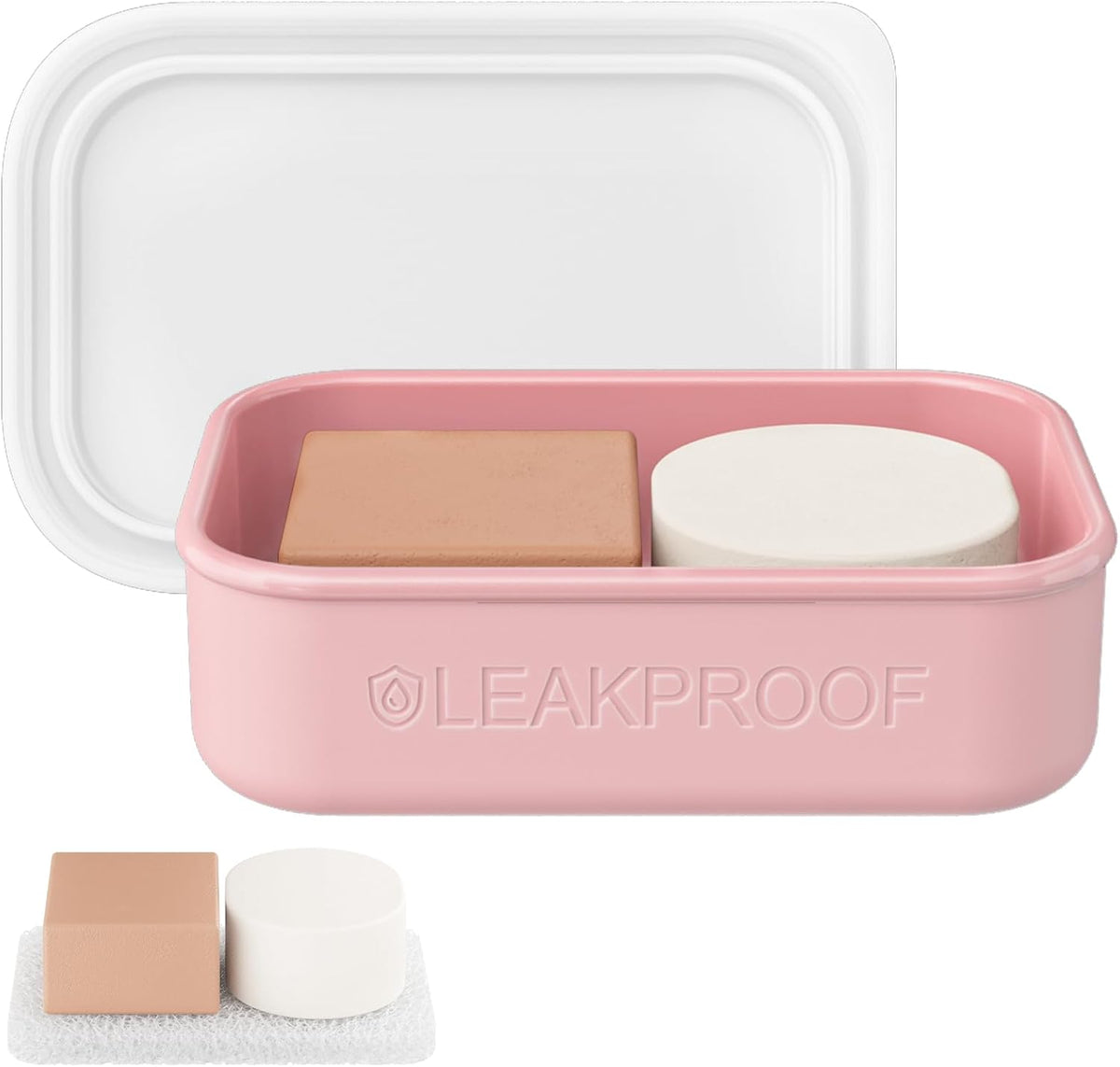 Quatish Compact Leakproof Travel Soap Case, Silicone Soap Box with Draining Layer, Enhanced Soap Container, Suitable for Camping, Gym, Bathroom, Outdoor Essentials, Green