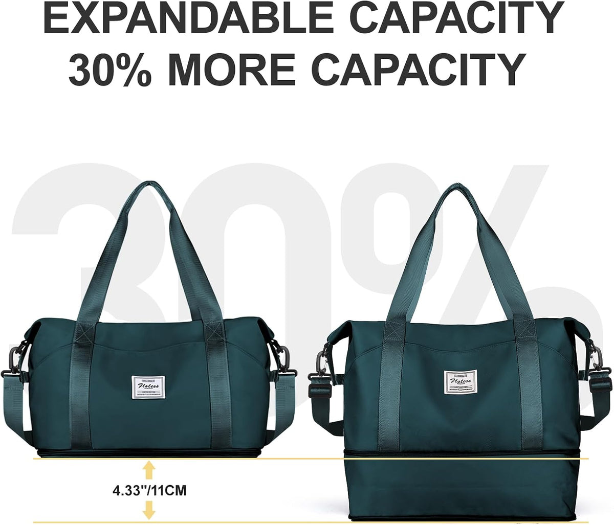 Travel Duffel Bag, Sports Tote Gym Bag, Shoulder Weekender Overnight Bag for Women - Colors A