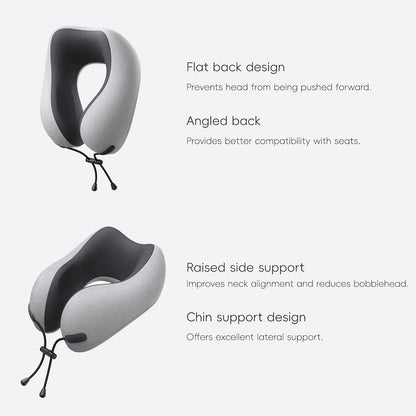 urnexttour Neck Pillow and Blanket Set for Travel Memory Foam Design Models Pillows with Eye Mask and 50% More Storage Bag Traveling Essentials Plane Car Flight Rest Sleeping Use Adult, Blue
