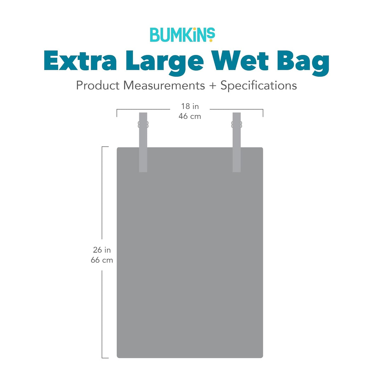 Bumkins Waterproof Wet Bag for Baby, Travel, Swim Suit, Cloth Diapers, Pump Parts, Pool, Beach, Gym Clothes, Toiletry, Hook to Stroller, Daycare, Zipper Reusable Wetdry Packing Pouch, Jungle