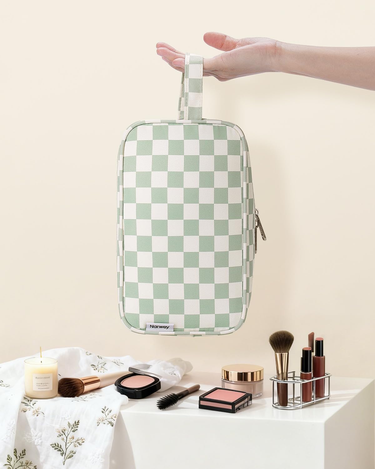 Narwey Travel Toiletry Bag for Women Traveling Dopp Kit Men Travel Bag for Toiletries Cosmetic Bag Makeup Bag Medicine Bag for Traveling (Black)
