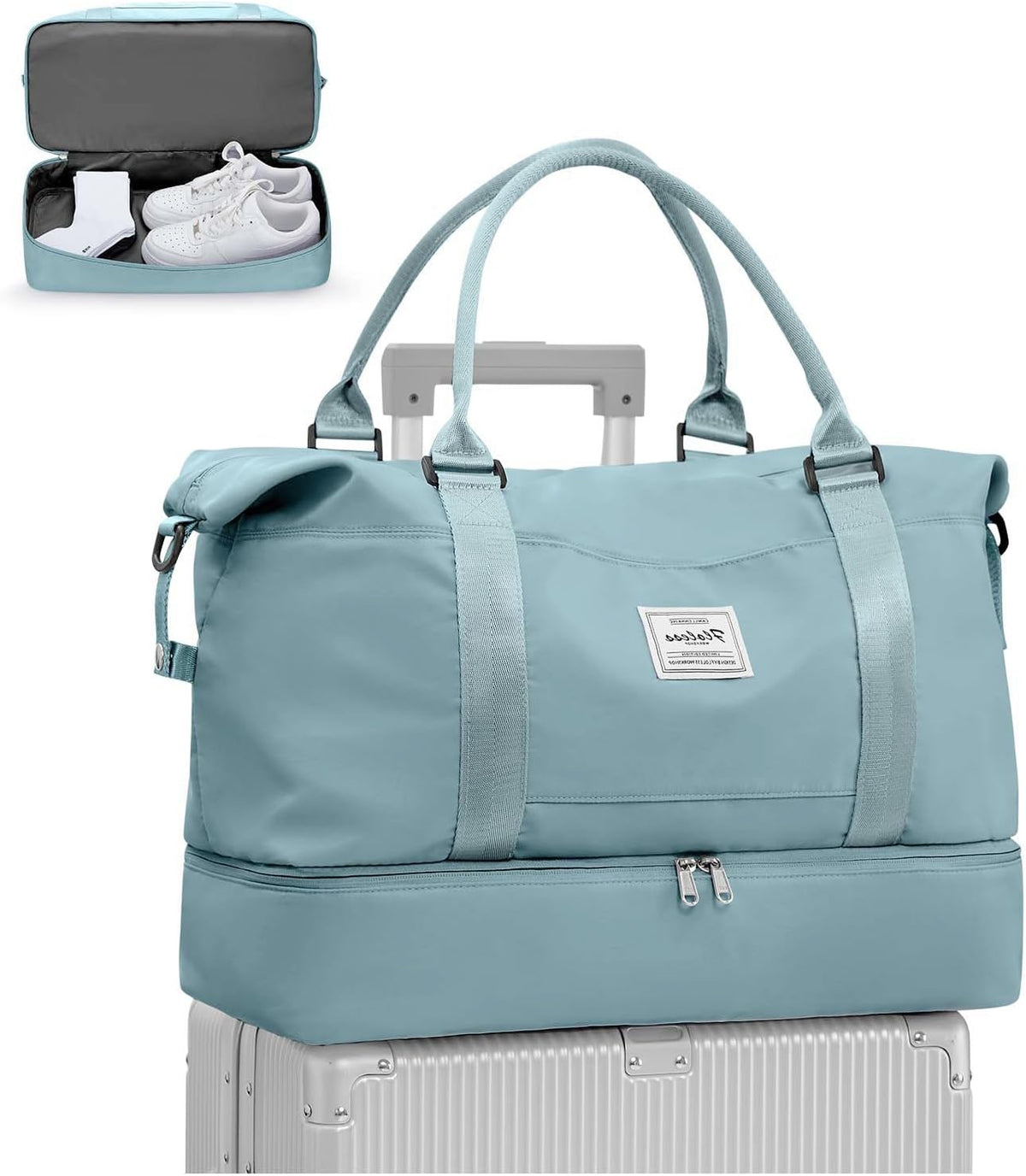 Travel Duffel Bag, Sports Tote Gym Bag, Shoulder Weekender Overnight Bag for Women - Colors B