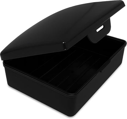 American Comb Travel Soap Box with lid - Clear White - Perfect for Traveling, Gym, or Storage. Made in The USA.