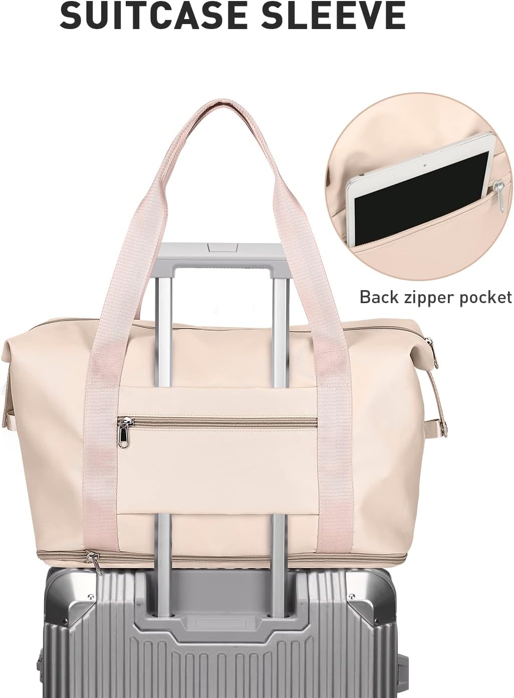 Travel Duffel Bag, Sports Tote Gym Bag, Shoulder Weekender Overnight Bag for Women - Colors A