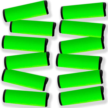 Luggage Handle Wrap 12 Pack-Bulk Luggage Handle Wraps For Suitcases Neoprene Handle Wraps/Cover/Grips For Carry on/Bag/Car Travel Accessories For Luggage (Green 4.0)