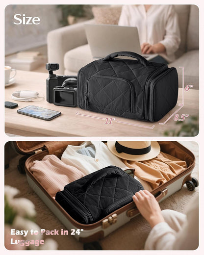 Cable Organizer Bag for Travel Cords & Chargers, Black