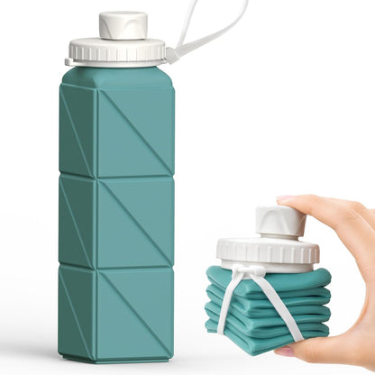 Collapsible Water Bottles 21oz/610mL, Silicone Travel Water Bottle