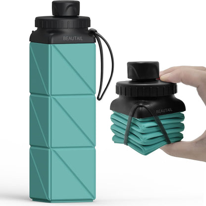Collapsible Water Bottles 21oz/610mL, Silicone Travel Water Bottle