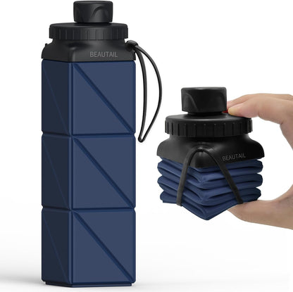 Collapsible Water Bottles 21oz/610mL, Silicone Travel Water Bottle