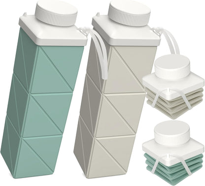 Collapsible Water Bottles 21oz/610mL, Silicone Travel Water Bottle