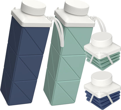Collapsible Water Bottles 21oz/610mL, Silicone Travel Water Bottle
