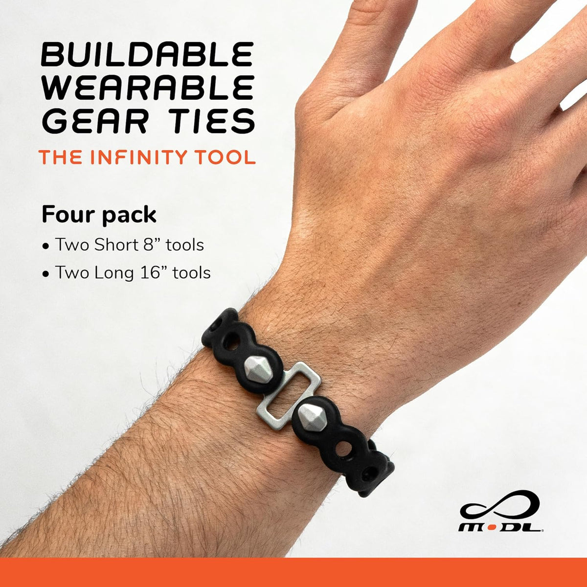 MODL Infinity Tool™ Modular Gear Straps (4-Pack) for Camping, Travel & EDC