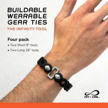MODL Infinity Tool™ Modular Gear Straps (4-Pack) for Camping, Travel & EDC